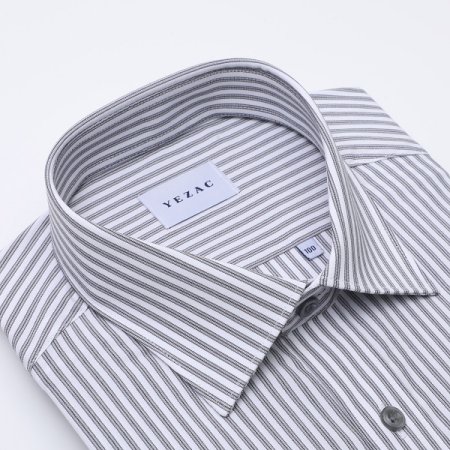 면혼방 스판 스트라이프 일반핏 긴소매