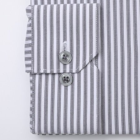 면혼방 스판 스트라이프 일반핏 긴소매