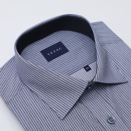 배색카라면혼방스판스트라이프일반핏긴소매