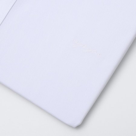 커프스자수 스판 솔리드 슬림 긴소매