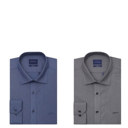 면혼방 스판 도비솔리드 슬림 긴소매