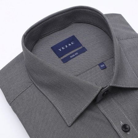 면혼방 스판 도비솔리드 슬림 긴소매