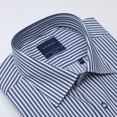 면혼방 스판 스트라이프 슬림 긴소매