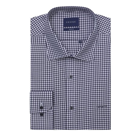 면혼방 체크 슬림핏 긴소매