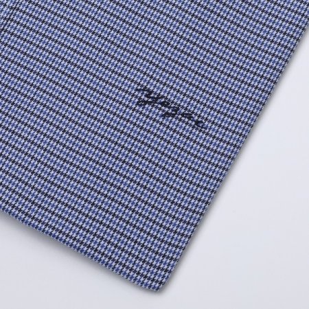 면혼방 스판 마이크로체크 슬림 긴소매