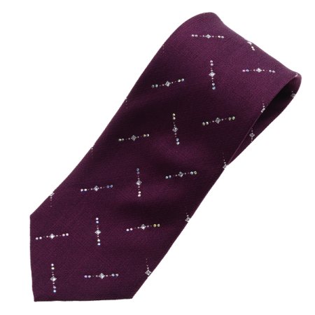 다이아몬드 모티브올오버 크리스탈넥타이