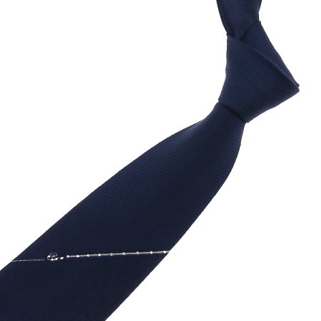 사선 Y로고 크리스탈 원포인트 넥타이