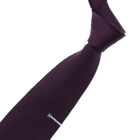 사각 모티브 원포인트 크리스탈 넥타이