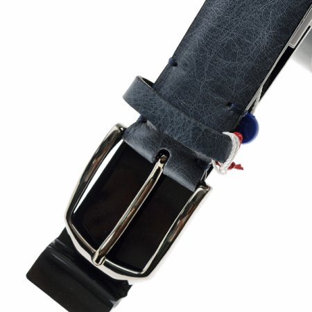 이태리수입  네이비 와이드 비조 벨트