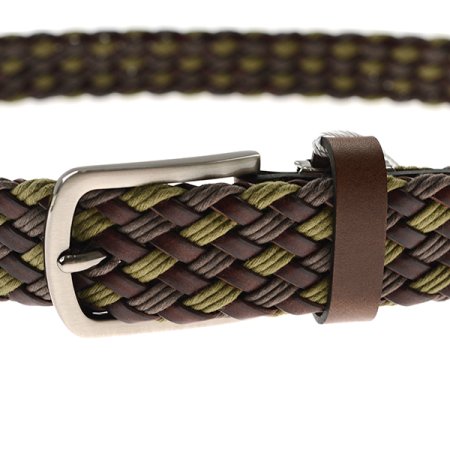 천연 가죽 위빙 캐주얼 비조 벨트