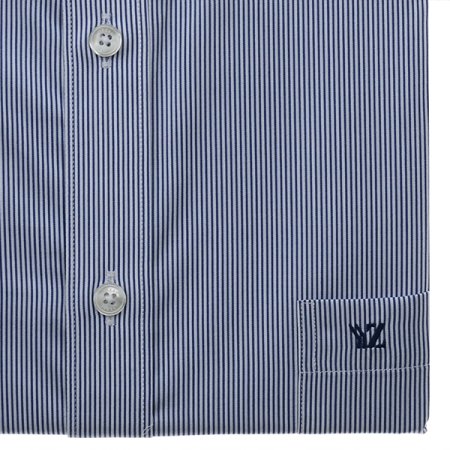 빅사이즈면혼방핀스트라이프일반핏긴소매