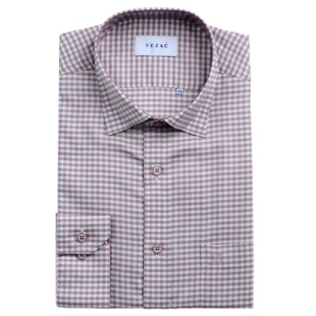 스냅카라 코튼혼방 체크 일반핏 긴소매