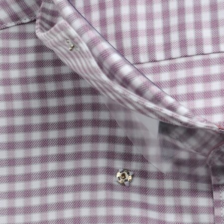 스냅카라 코튼혼방 체크 일반핏 긴소매