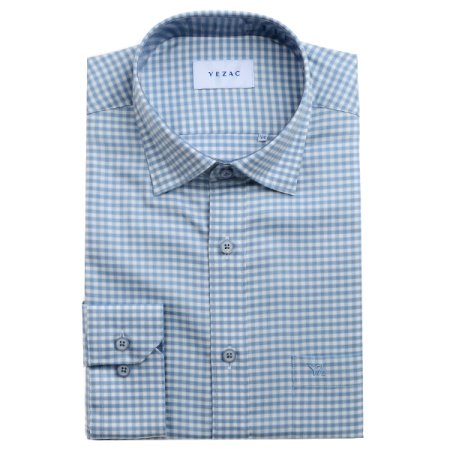 스냅카라 코튼혼방 체크 일반핏 긴소매