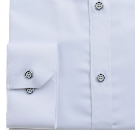 스냅 카라 뱀부스판 도비 슬림 긴소매