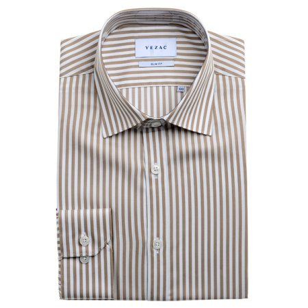 코튼레이온혼방 스트라이프 슬림긴소매