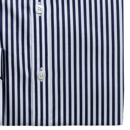 코튼레이온혼방 스트라이프 슬림긴소매