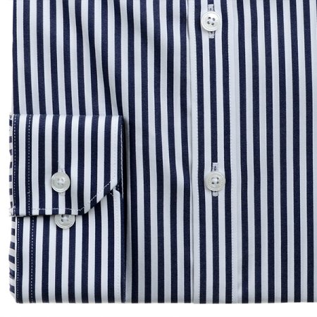 코튼레이온혼방 스트라이프 슬림긴소매