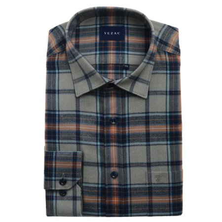 밑단 일자 기모 빅체크 일반핏 긴소매