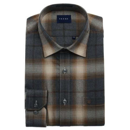 기모빅체크 밑단일자 캐주얼일반핏긴소매