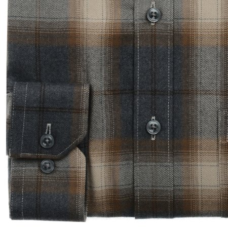 기모빅체크 밑단일자 캐주얼일반핏긴소매