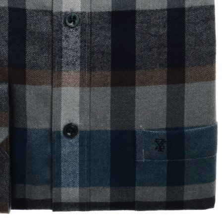 기모 빅체크 밑단일자 일반핏 긴소매