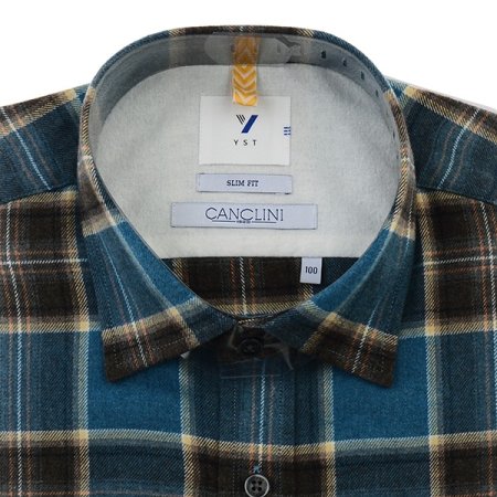 깡끌리니면100기모 빅체크 슬림긴소매