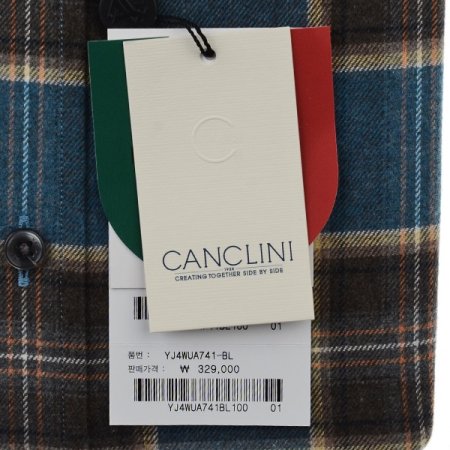 깡끌리니면100기모 빅체크 슬림긴소매