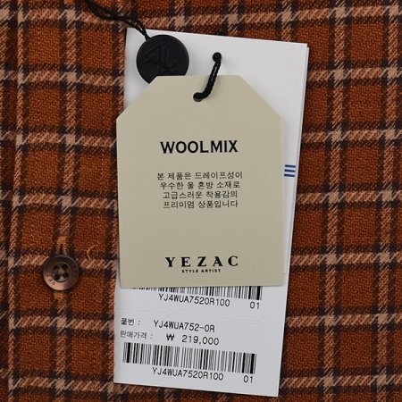 울혼방 기모 체크 캐주얼 슬림 긴소매