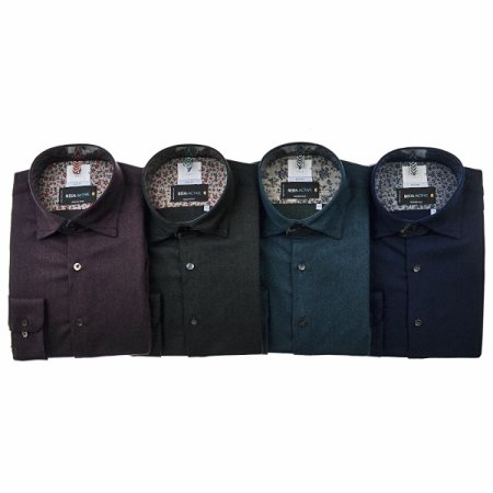 이태리수입울100 기모솔리드슬림긴소매