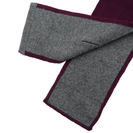 캐시미어100물결자카드 양면쁘띠머플러