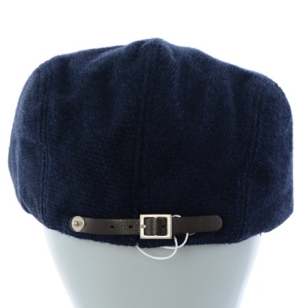 캐시미어100% 네이비 솔리드 헌팅캡