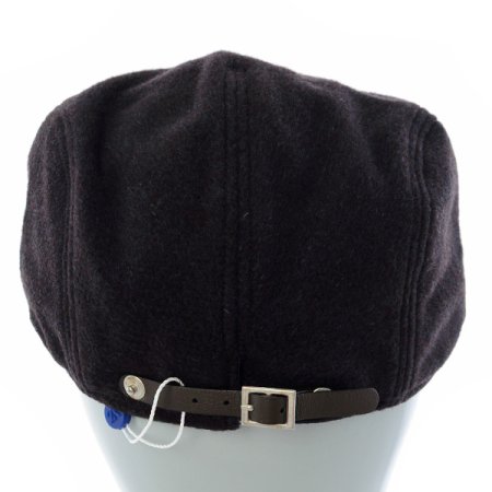 캐시미어100% 브라운 솔리드 헌팅캡