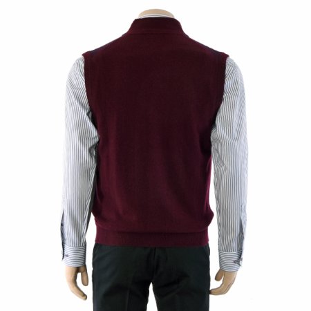 캐시 혼방 투톤 조직 하이넥 베스트