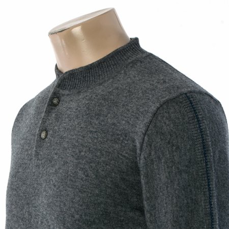 캐시혼방 변형 헨리넥 긴소매 니트