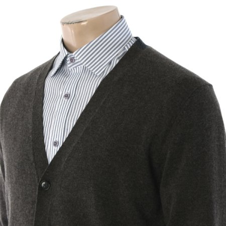 캐시혼방 Y버튼 V넥 오픈 가디건