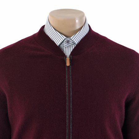 울캐시혼방 변형 헨리넥 풀짚업 가디건