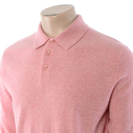 캐시미어100 솔리드 긴소매 카라티 