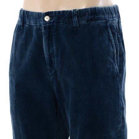 인디고 코듀로이 밴딩 팬츠