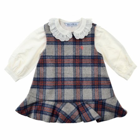 TCGR펄체크원피스SET