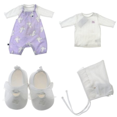 백일돌오리멜빵상하덧신요정모3종세트