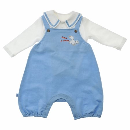 백일돌선물오리멜빵상하B