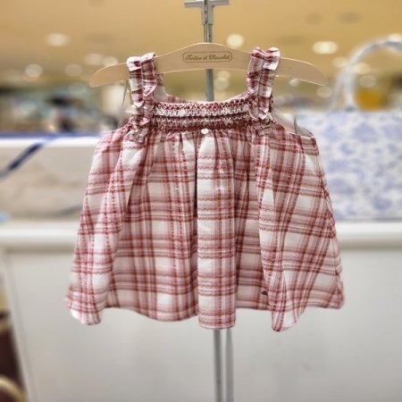 외출복에이린체크원피스로우가디건세트