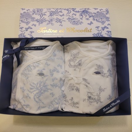 신생아선물트왈드배냇저고리2종세트