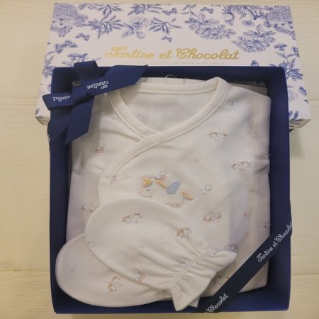 신생아선물홀스배냇저고리손싸개2종