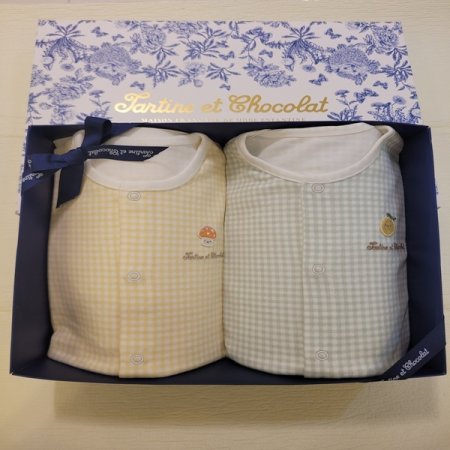 2024신상쌍둥이선물 체크내의2종트