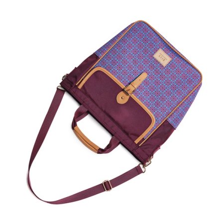 여아 버건디 보조가방