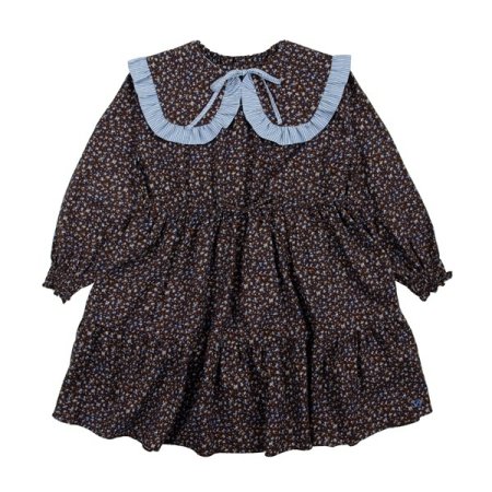 여아 플라워 프린트 카라 셋업 롱 원