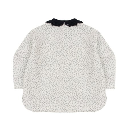 여아 아이보리 프릴카라장식 롱티셔츠