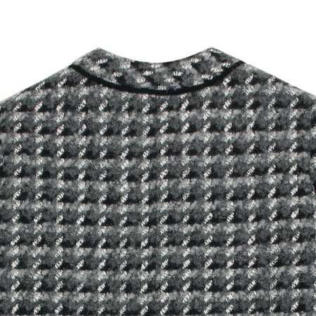 아동 블랙 그레이 울 체크패턴 자켓